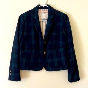 Blackwatch plaid wool blazer size 4